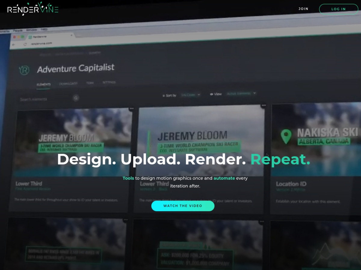 RenderVine website homepage
